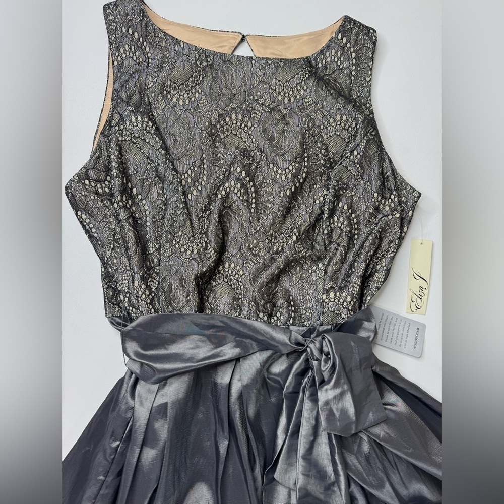 NWT Eliza J Taffeta & Lace Mix Media Ball Gown Womens Size 20W - Picture 11 of 15